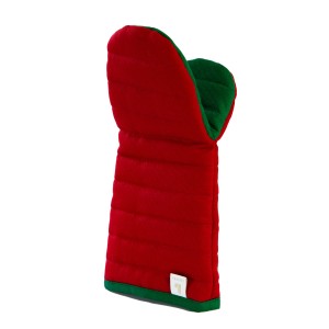 Rękawica pikowana czerwono-zielona